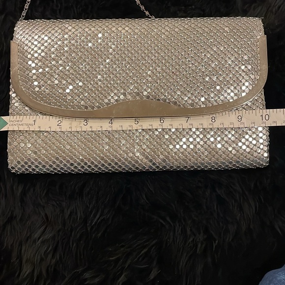 Silver mesh sequin evening bag - Picture 4 of 9